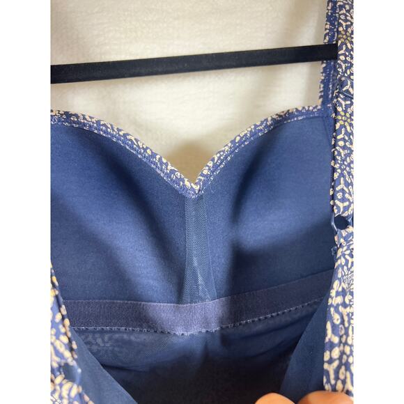 Nip Tuck Navy Blue Gold Joanne Twist Front One Piece Swimsuit Womens Sz 6 - Picture 6 of 12